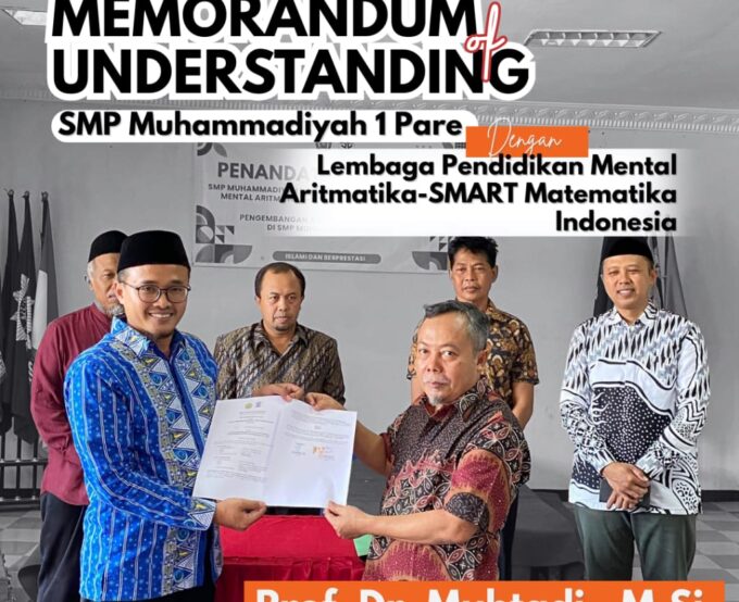 BENTUK KESERIUSAN: SMP Muhammadiyah 1 Pare Jalin Kerja Sama dengan MATH MASTER