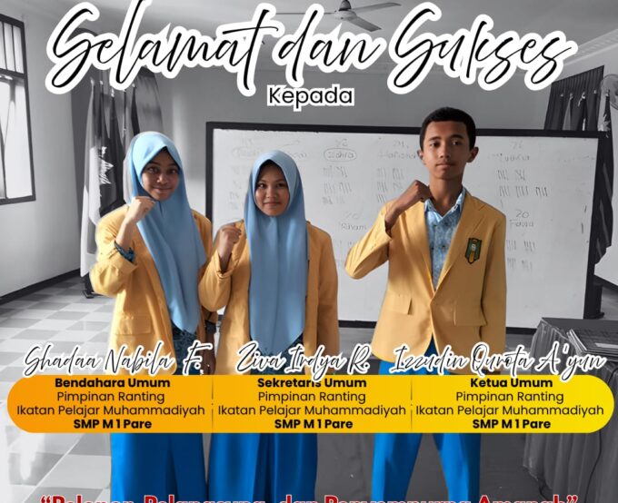 KETUA UMUM BARU: Hasil Musyawarah Ranting Ikatan Pelajar Muhammadiyah SMPM 1 Pare