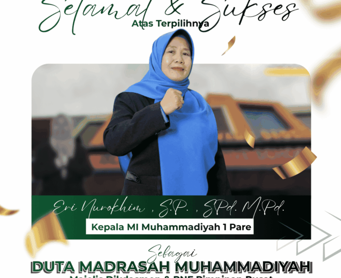 Kepala MI Muhammadiyah 1 Pare Terpilih Menjadi Duta Madrasah Muhammadiyah Tingkat Nasional